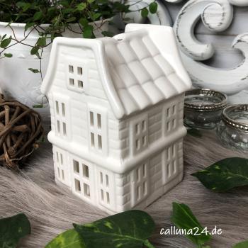 Lichthaus Windlicht Weiß Metall Deko Teelichthalter Shabby Chic